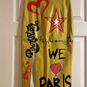 Fashionista Yellow Graphic Pencil Skirt